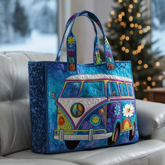 Hippie Van Quilted Tote Bag GFTOMA7876
