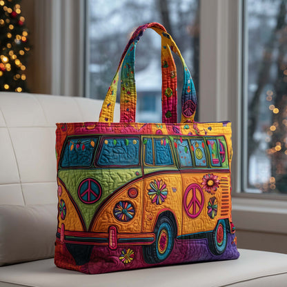 Hippie Van Quilted Tote Bag GFTOMA7877