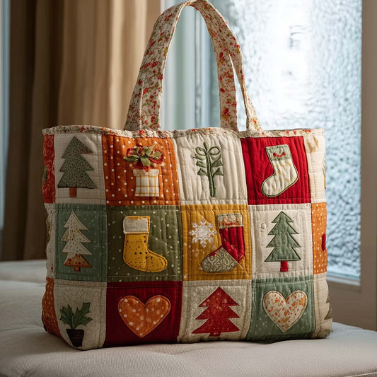 Christmas Vibe Quilted Tote Bag GFTOMA7880