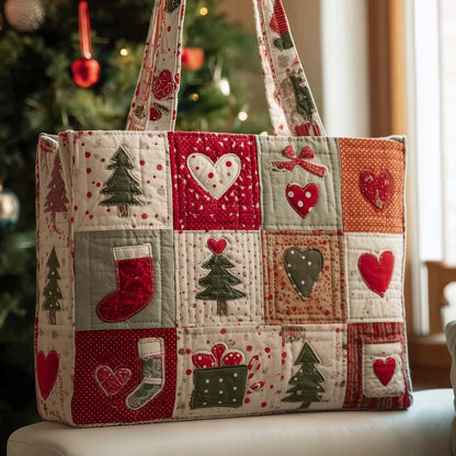 Christmas Vibe Quilted Tote Bag GFTOMA7881