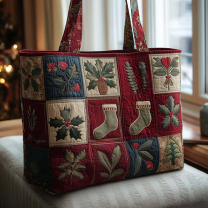 Christmas Vibe Quilted Tote Bag GFTOMA7884