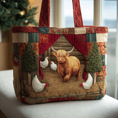 Farmstead Cow Quilted Tote Bag GFTOMA7886