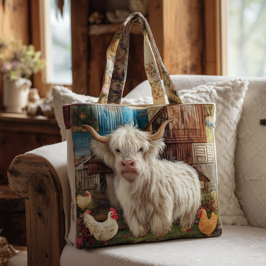 Farmstead Cow Quilted Tote Bag GFTOMA7887