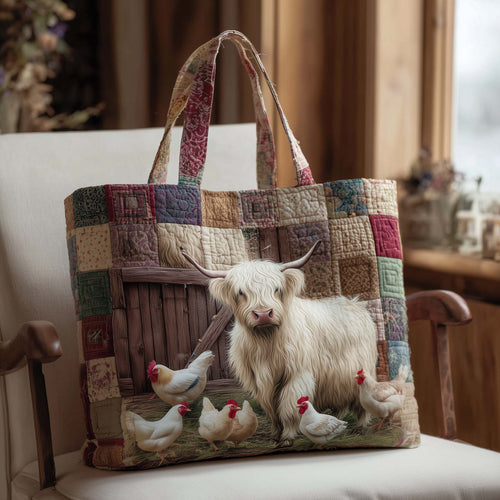 Farmstead Cow Quilted Tote Bag GFTOMA7888