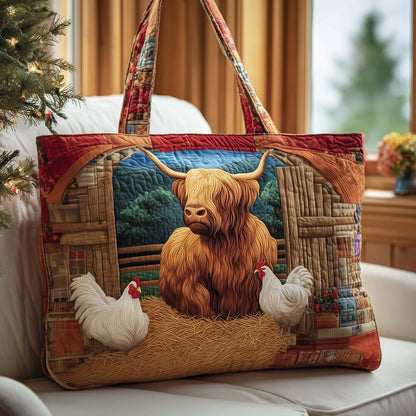 Farmstead Cow Quilted Tote Bag GFTOMA7891