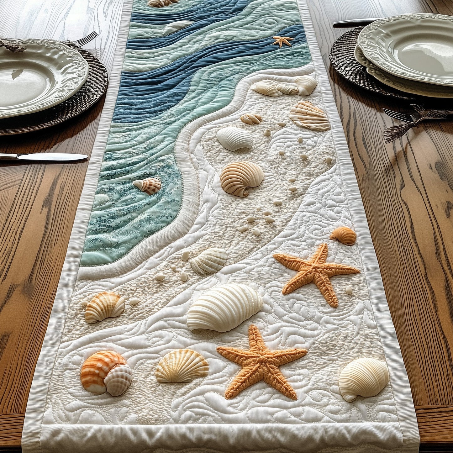 Seashell  Quilted Table Runner GFTOMA792