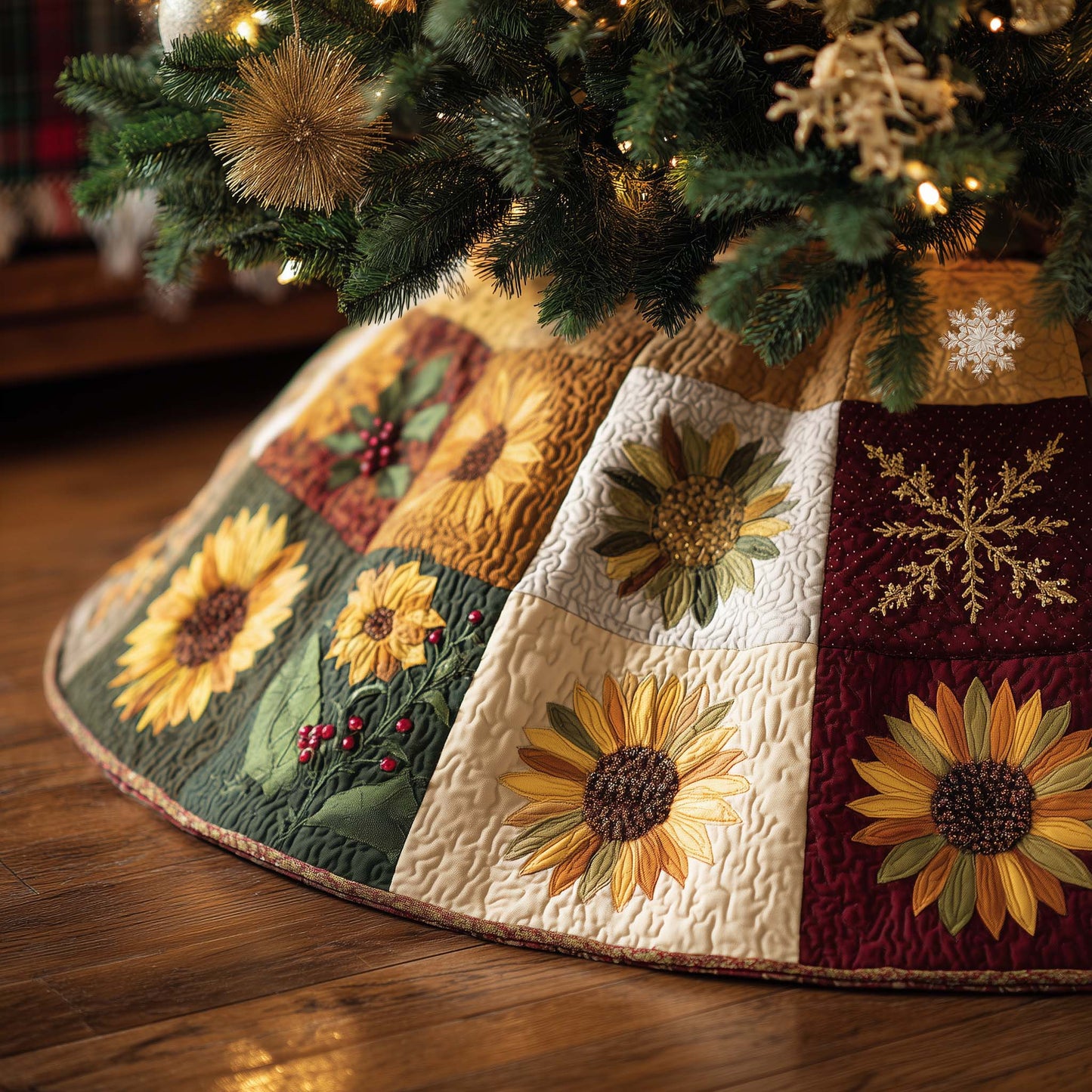 Sunflower Quilted Tree Skirt GFTOMA7988