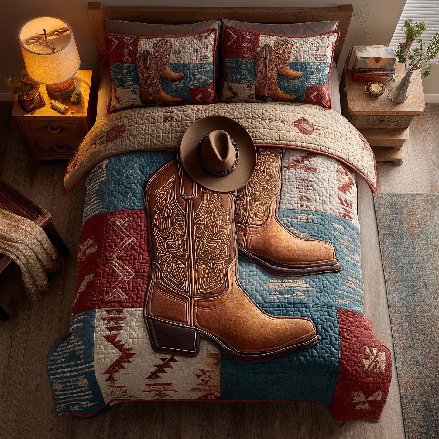 Rodeo Roundup 3-Piece Quilted Bedding Set GFTOMA7995