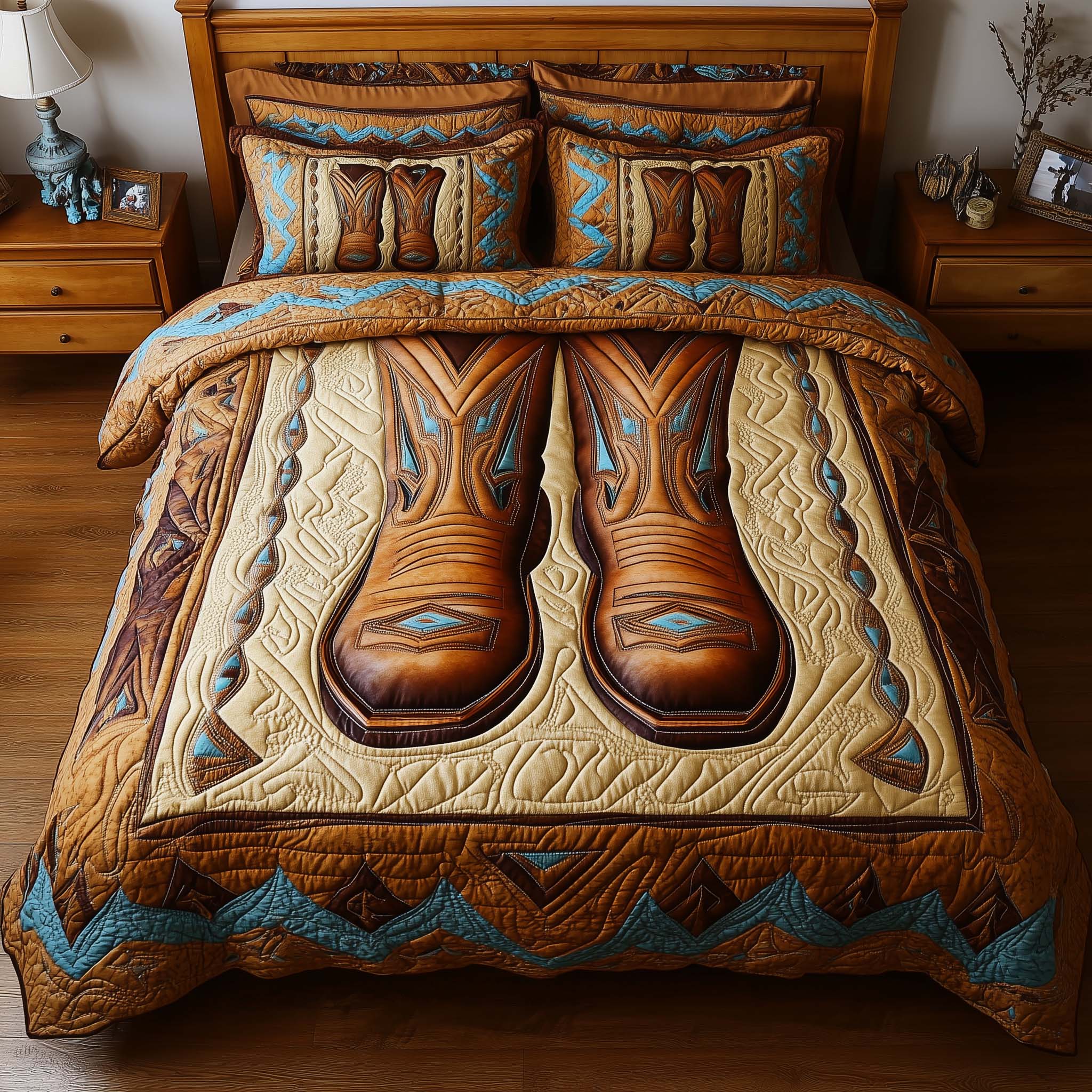 Rodeo Roundup 3-Piece Quilted Bedding Set GFTOMA7996 – Willow Quilt