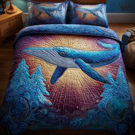 Prism Whale 3-Piece Quilted Bedding Set GFTOMA8078