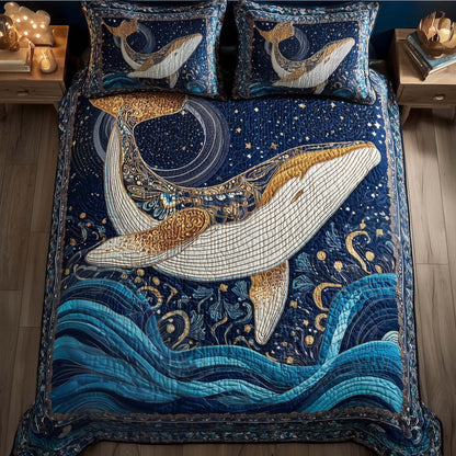 Prism Whale 3-Piece Quilted Bedding Set GFTOMA8081