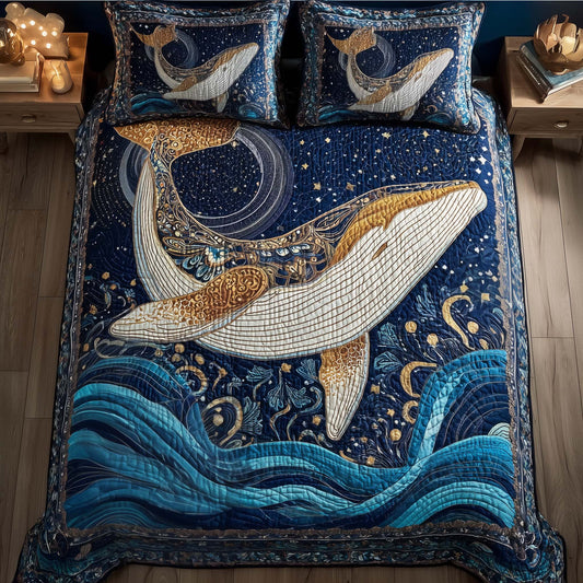 Prism Whale 3-Piece Quilted Bedding Set GFTOMA8081