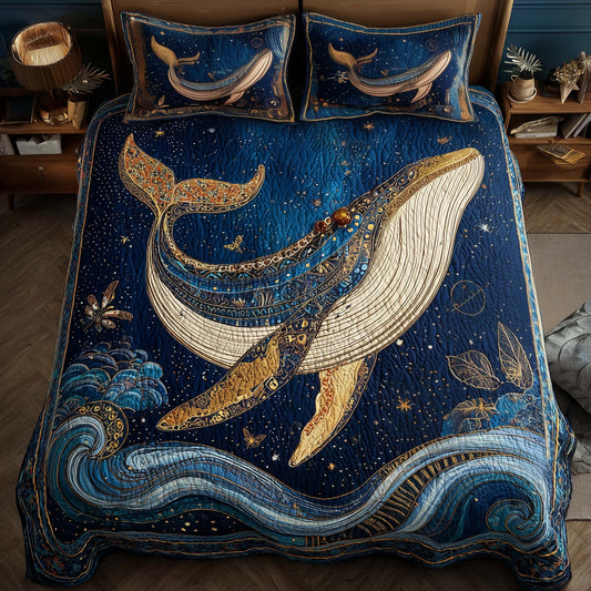Prism Whale 3-Piece Quilted Bedding Set GFTOMA8083