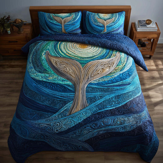 Prism Whale 3-Piece Quilted Bedding Set GFTOMA8084
