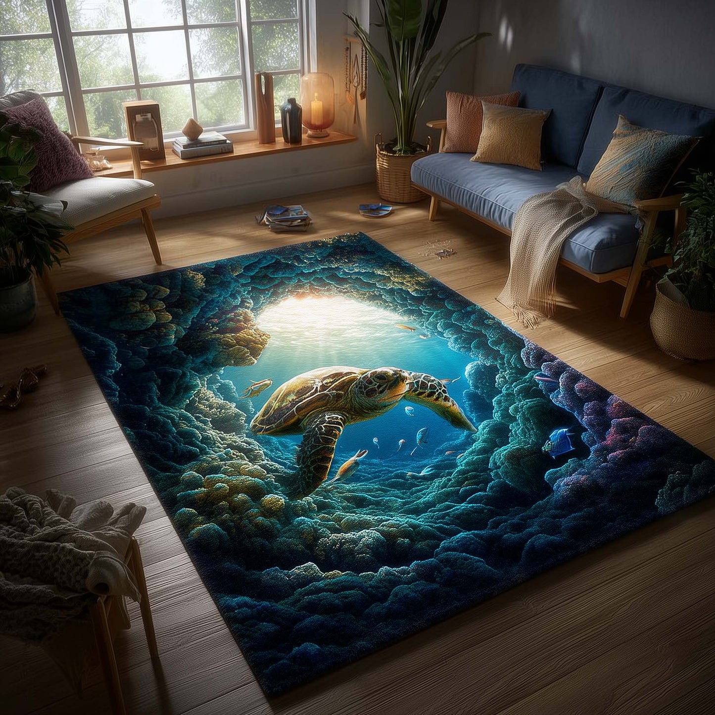 Turtle Oasis Area Rug GFTOMA8125
