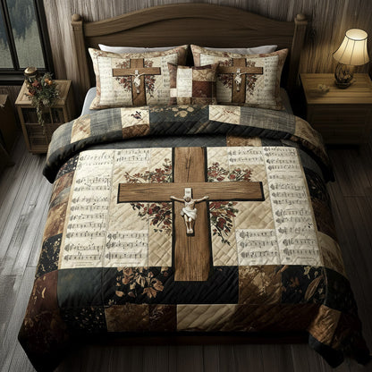 Shining Cross 3-Piece Quilted Bedding Set GFTOMA8146