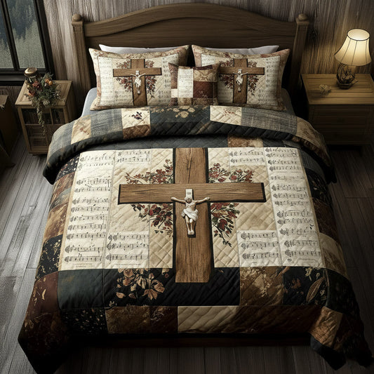 Shining Cross 3-Piece Quilted Bedding Set GFTOMA8146