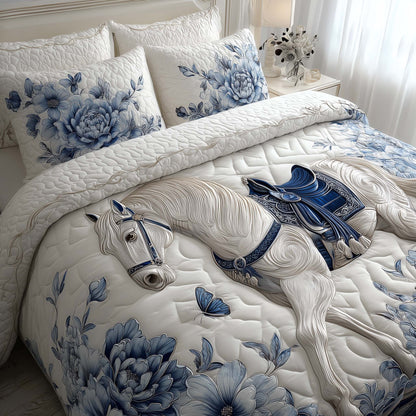 Prairie Horse 3-Piece Quilted Bedding Set GFTOMA8164