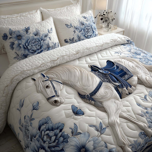 Prairie Horse 3-Piece Quilted Bedding Set GFTOMA8164