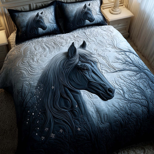 Prairie Horse 3-Piece Quilted Bedding Set GFTOMA8165