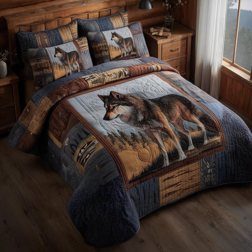 Wolf 3-Piece Quilted Bedding Set GFTOMA8319