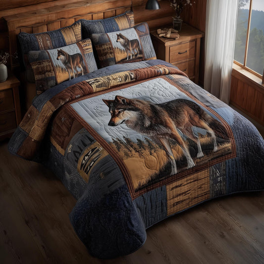 Wolf 3-Piece Quilted Bedding Set GFTOMA8319