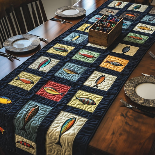 Fishing Delights Quilted Table Runner GFTOMA831