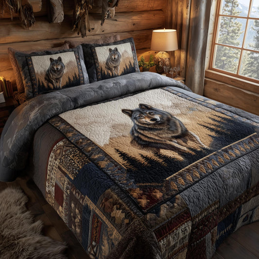 Wolf 3-Piece Quilted Bedding Set GFTOMA8320