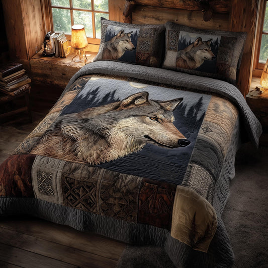 Wolf 3-Piece Quilted Bedding Set GFTOMA8321
