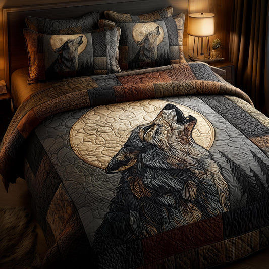 Wolf 3-Piece Quilted Bedding Set GFTOMA8325