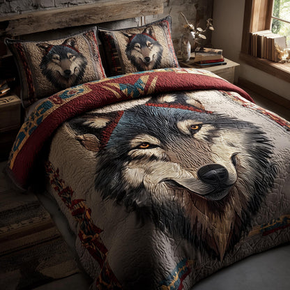 Wolf 3-Piece Quilted Bedding Set GFTOMA8326