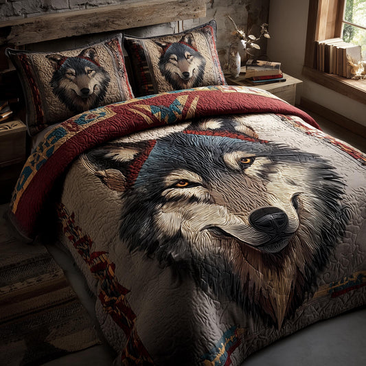 Wolf 3-Piece Quilted Bedding Set GFTOMA8326