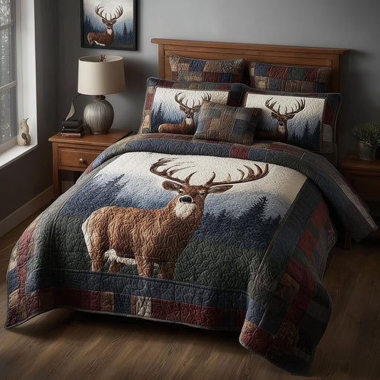Deer 3-Piece Quilted Bedding Set GFTOMA8332