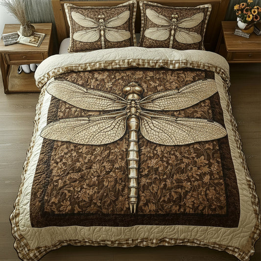 Dragonfly 3-Piece Quilted Bedding Set GFTOMA8375