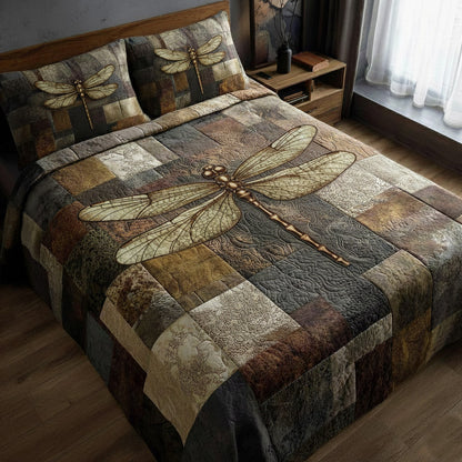 Dragonfly 3-Piece Quilted Bedding Set GFTOMA8376