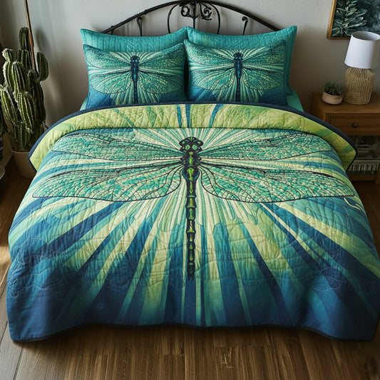 Dragonfly 3-Piece Quilted Bedding Set GFTOMA8377