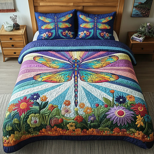 Dragonfly 3-Piece Quilted Bedding Set GFTOMA8379