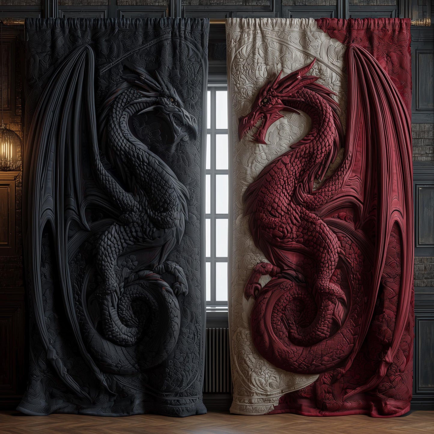 Eternal Dragon Quilted Curtains GFTOMA8407