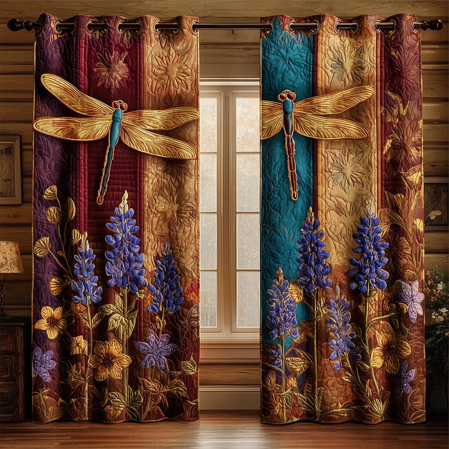 Meadow Dragonfly Quilted Curtains GFTOMA8413