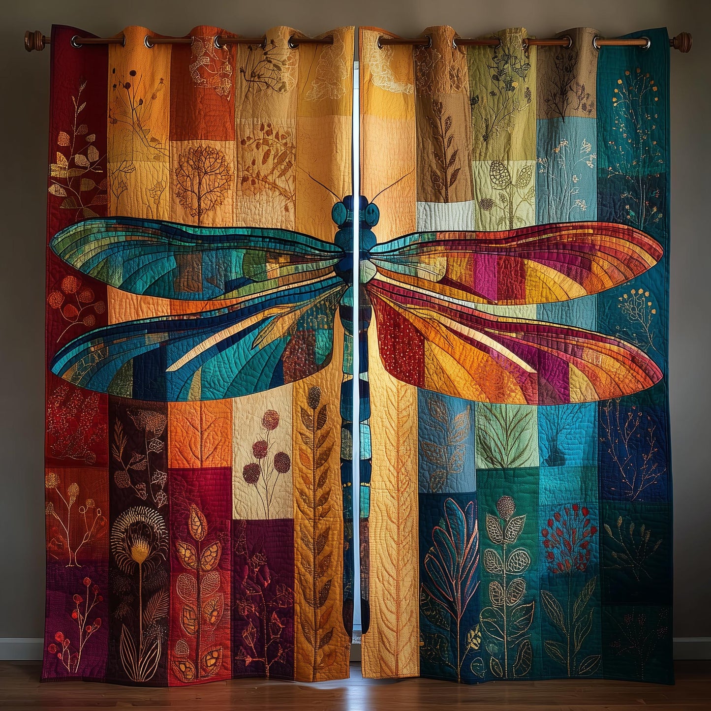 Meadow Dragonfly Quilted Curtains GFTOMA8417