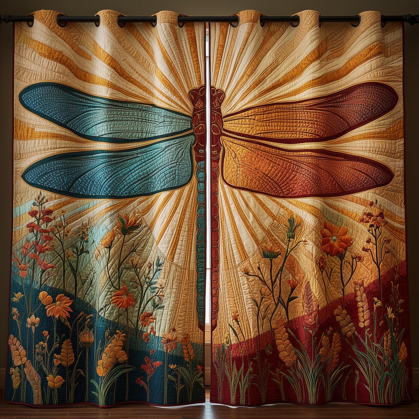 Meadow Dragonfly Quilted Curtains GFTOMA8418
