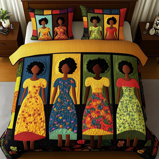 Juneteenth 3-Piece Quilted Bedding Set GFTOMA842