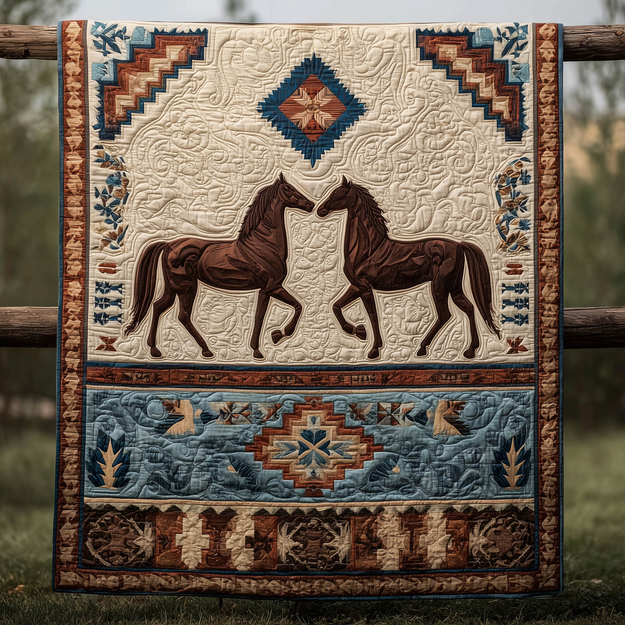 Wollow Rider Rustic Rider Quilted Blanket GFTOMA8446 – Willow Quilt
