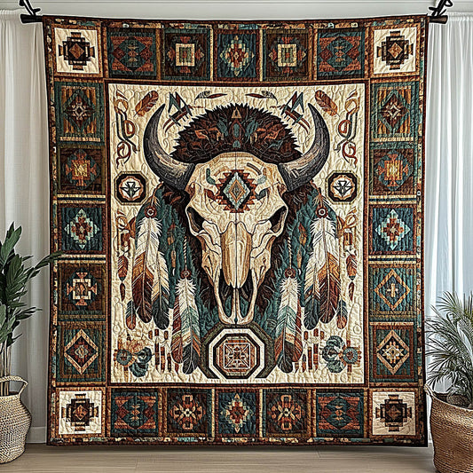 Tribal Skull Quilted Blanket GFTOMA8450