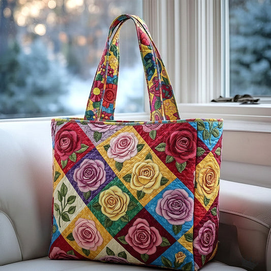 Blush Rose Quilted Tote Bag GFTOMA8503