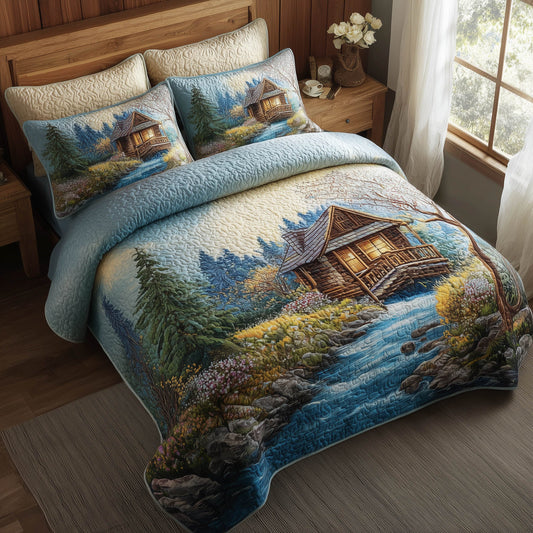 Meadow Cabin 3-Piece Quilted Bedding Set GFTOMA8511