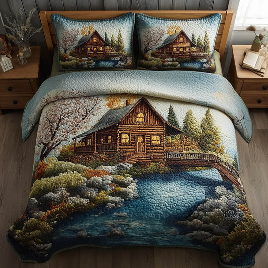 Meadow Cabin 3-Piece Quilted Bedding Set GFTOMA8512