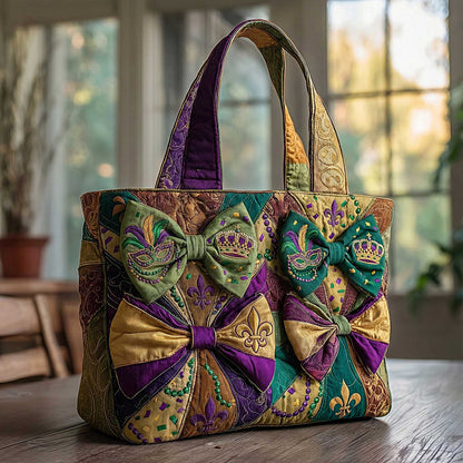 Mardi Gras Bows Quilted Tote Bag GFTOMA8601