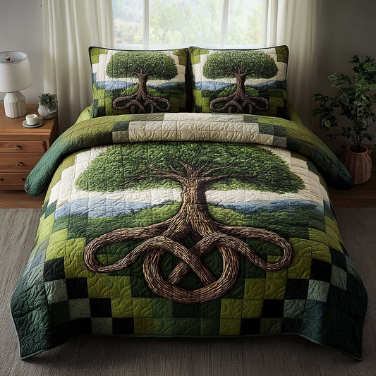 Celestial Tree 3-Piece Quilted Bedding Set GFTOMA8675