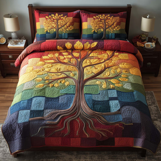 Celestial Tree 3-Piece Quilted Bedding Set GFTOMA8676
